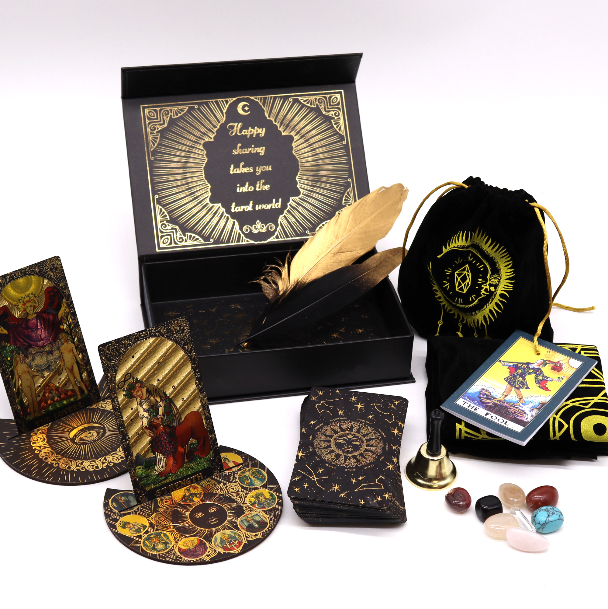 Tarot Hoja Dorada - Que comience la magia - Set de regalo 1 Tarot Hoja Dorada - Que comience la magia - Set de regalo